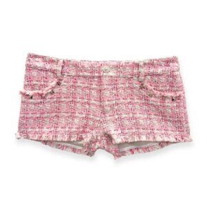 Katie J NYC Tweed Micro Mini Pink Boulce Ash Shorts XS / 24"